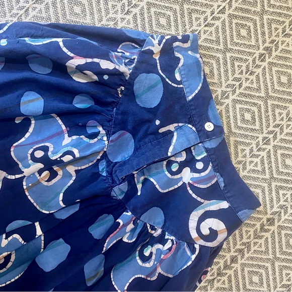 Vintage 80s Maxi Skirt 100% COTTON WITH POCKETS - Picture 6 of 13